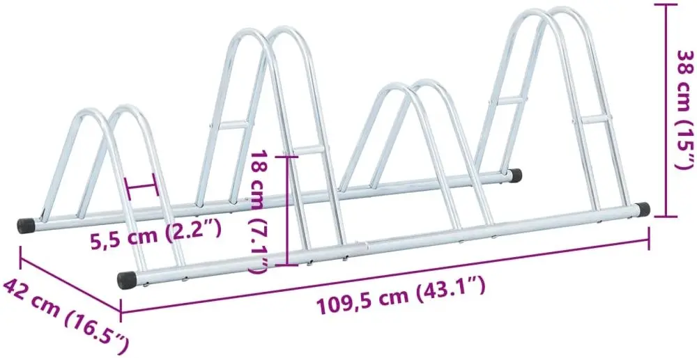 Suport pentru biciclete VidaXL 4005566 (Silver)