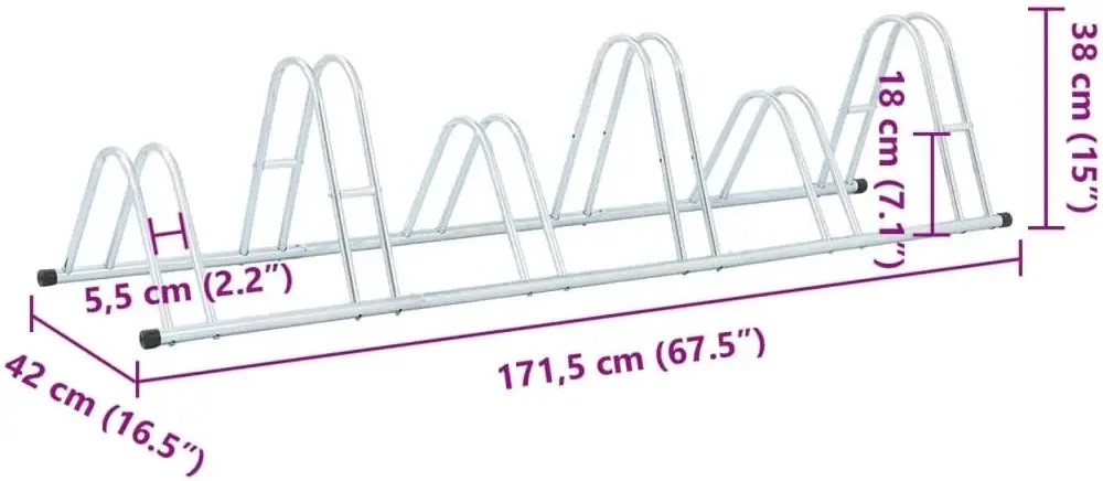 Suport pentru biciclete VidaXL 4005567 (Silver)