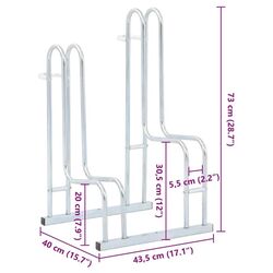 Suport pentru biciclete VidaXL 4005568 (Silver) Thumb