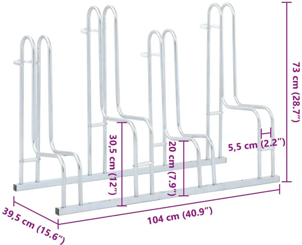 Suport pentru biciclete VidaXL 4005570 (Silver)