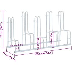 Suport pentru biciclete VidaXL 4005571 (Silver) Thumb