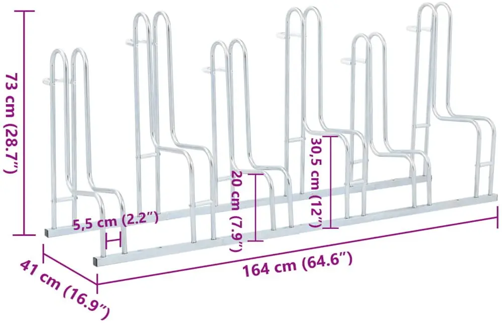 Стойка для велосипедов VidaXL 4005572 (Silver)