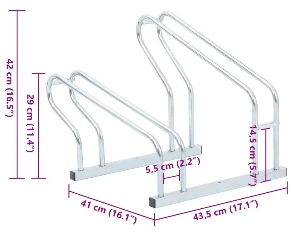 Suport pentru biciclete VidaXL 4005573 (Silver)