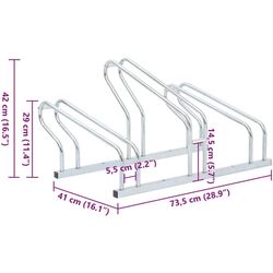 Suport pentru biciclete VidaXL 4005574 (Silver) Thumb