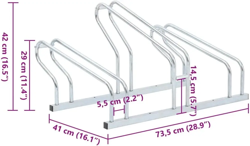 Suport pentru biciclete VidaXL 4005574 (Silver)