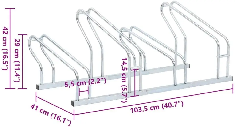 Suport pentru biciclete VidaXL 4005575 (Silver)