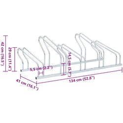 Suport pentru biciclete VidaXL 4005576 (Silver) Thumb