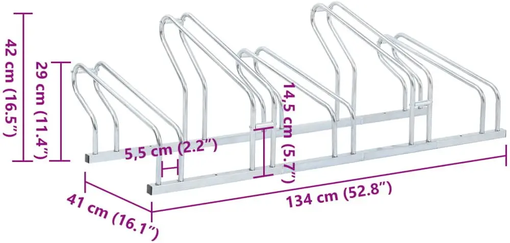 Suport pentru biciclete VidaXL 4005576 (Silver)