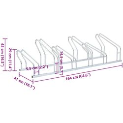 Suport pentru biciclete VidaXL 4005577 (Silver) Thumb