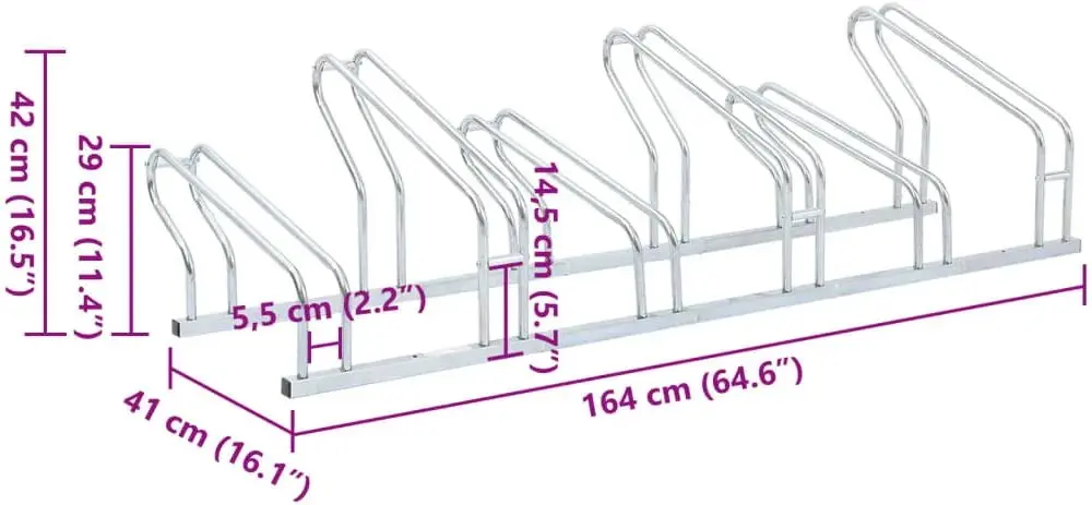 Suport pentru biciclete VidaXL 4005577 (Silver)