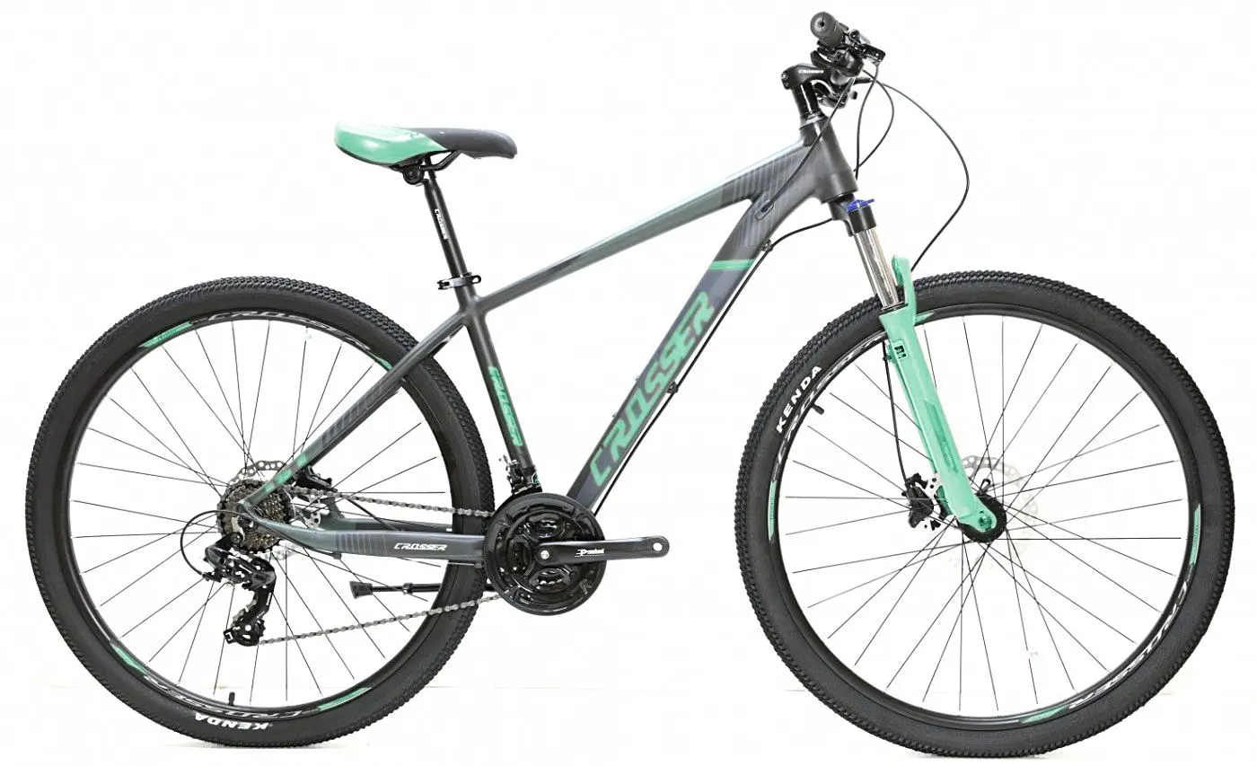 Bicicleta Crosser 075 29 17 21S Shimano + Hydr Logan (Black/Green)