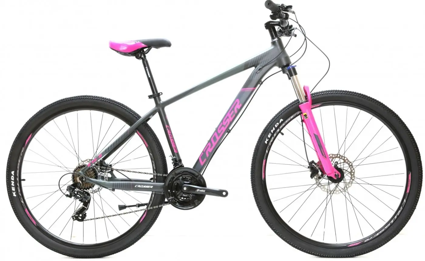 Bicicleta Crosser 075 29 19 21S Shimano + Hydr Logan (Gray/Pink)