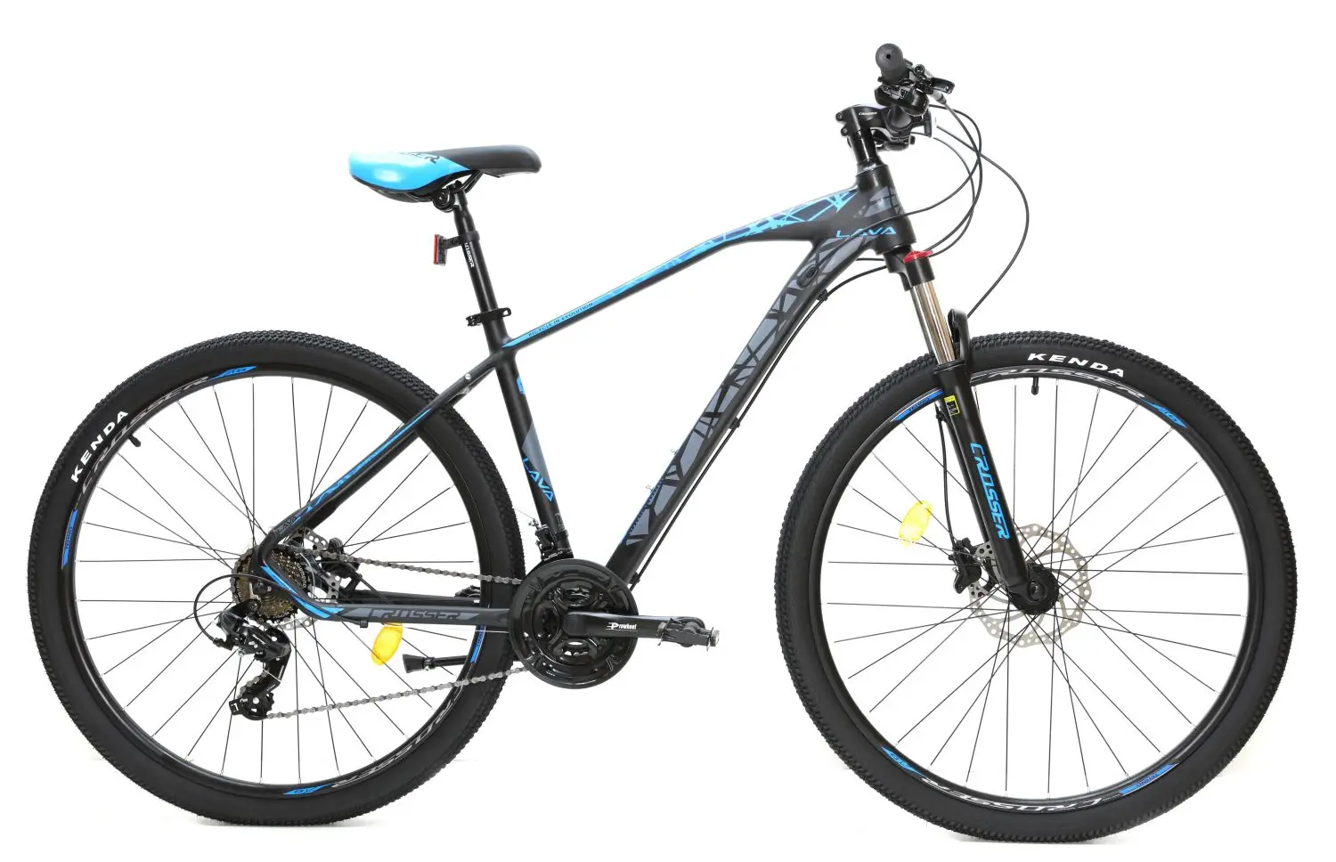 Велосипед Crosser Lava 29 18 21S Shimano + Hydr Logan (Black/Blue)