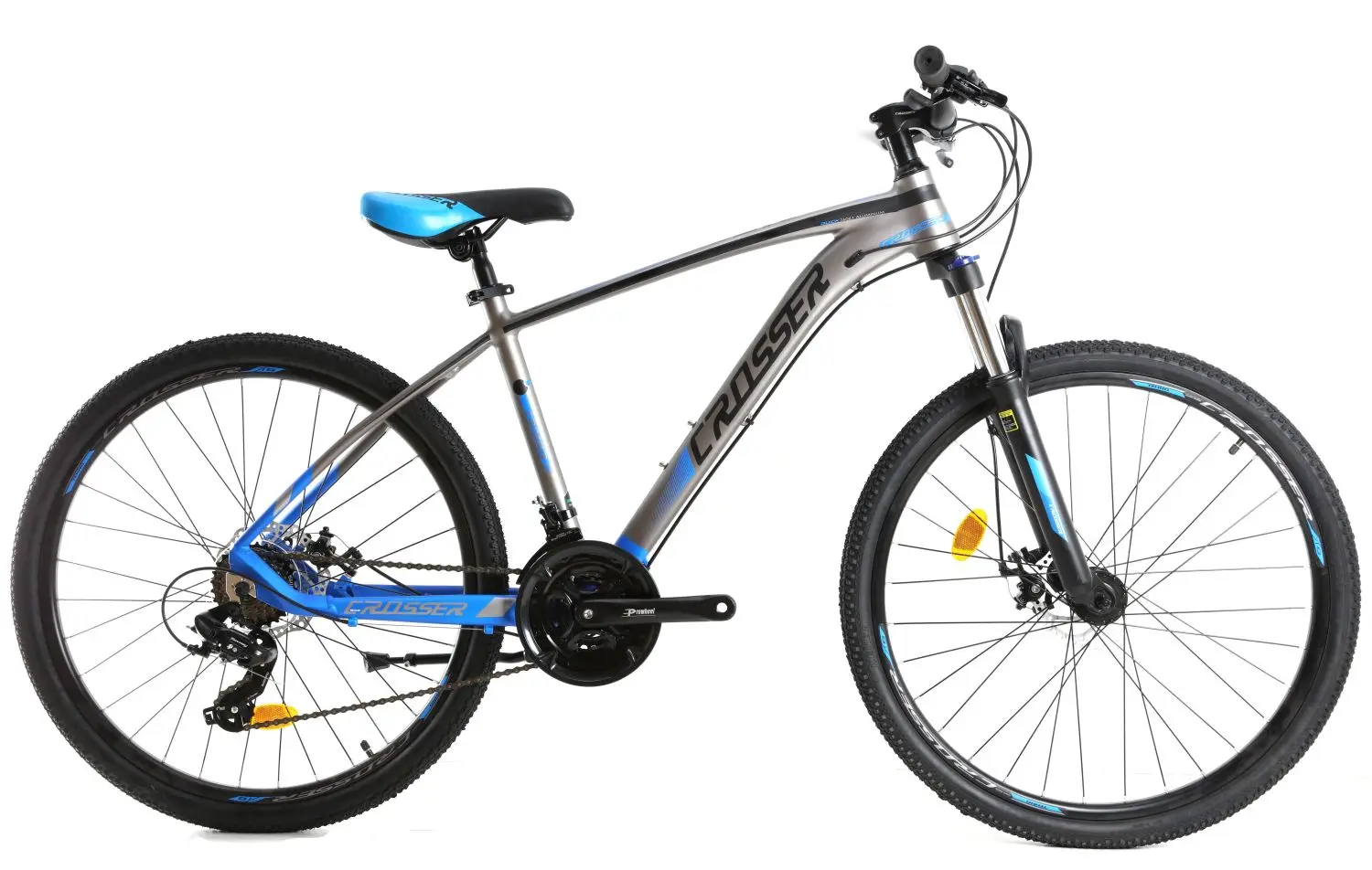 Bicicleta Crosser Quick 29 19 21S Shimano + Hydr Logan (Gray/Blue)