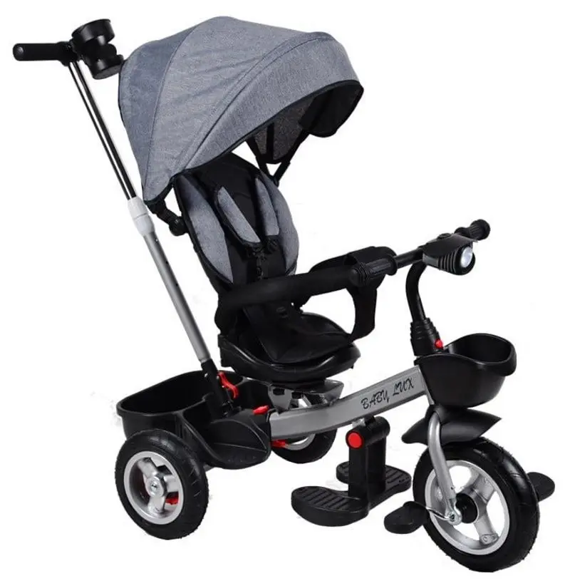 Трехколесный велосипед 4в1 BicyStar Baby Lux (Gray) - 9