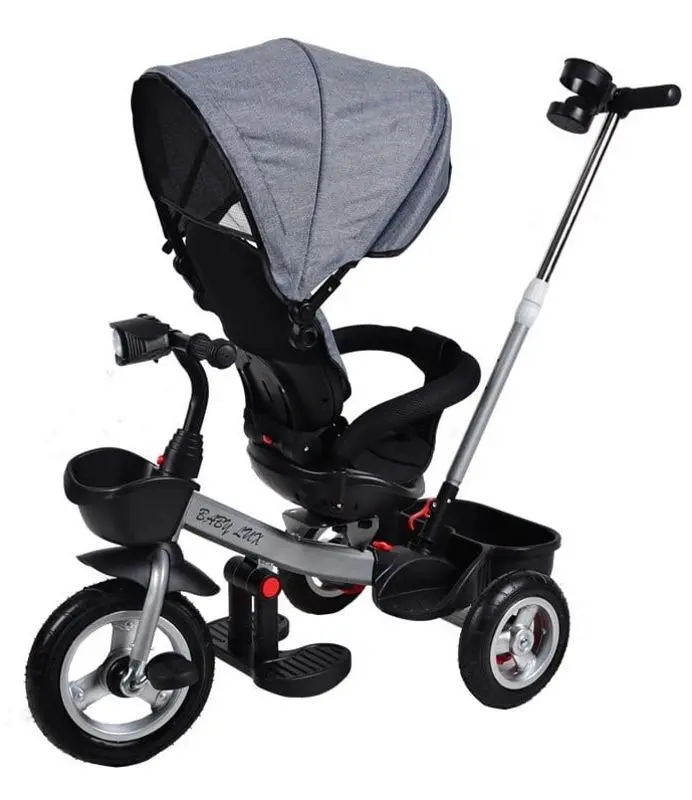 Трехколесный велосипед 4в1 BicyStar Baby Lux (Gray) - 8