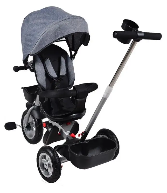 Трехколесный велосипед 4в1 BicyStar Baby Lux (Gray) - 7