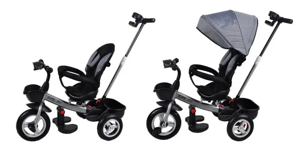 Трехколесный велосипед 4в1 BicyStar Baby Lux (Gray) - 6