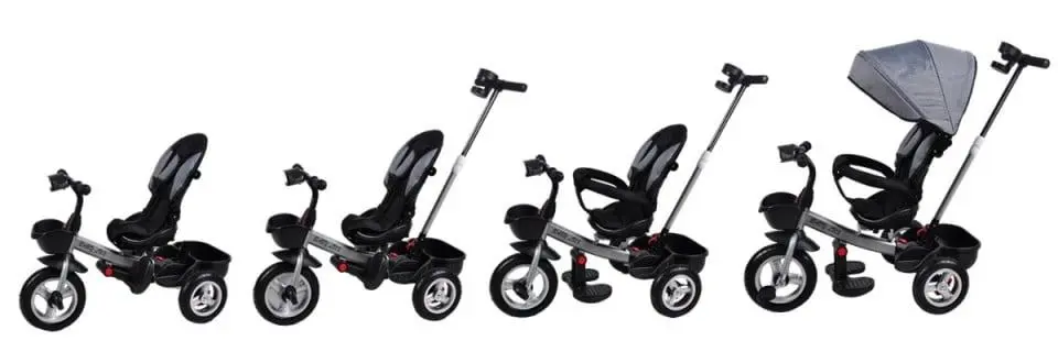 Трехколесный велосипед 4в1 BicyStar Baby Lux (Gray) - 4