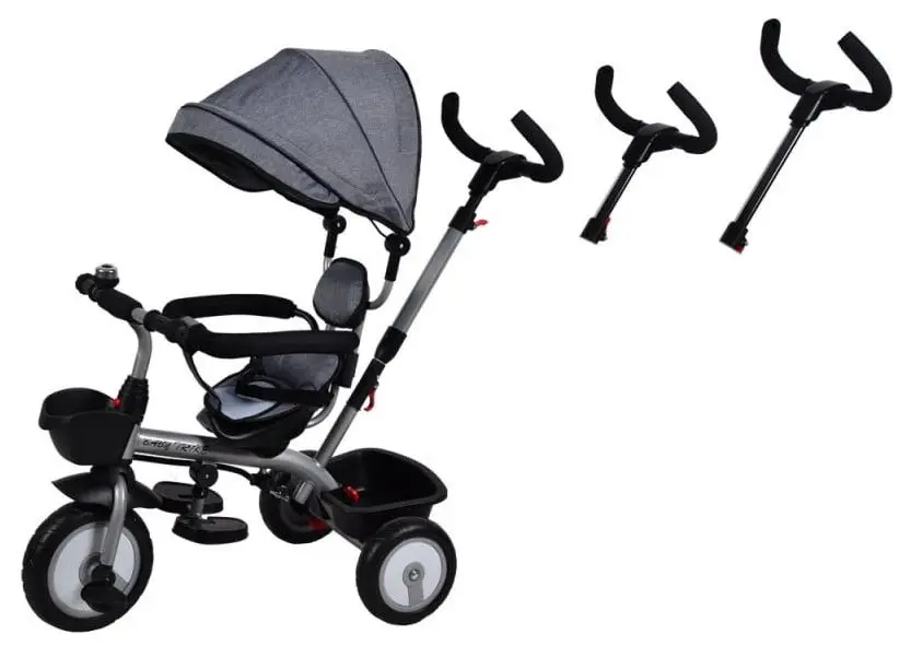 Трехколесный велосипед 4в1 BicyStar Baby Trike (Gray)