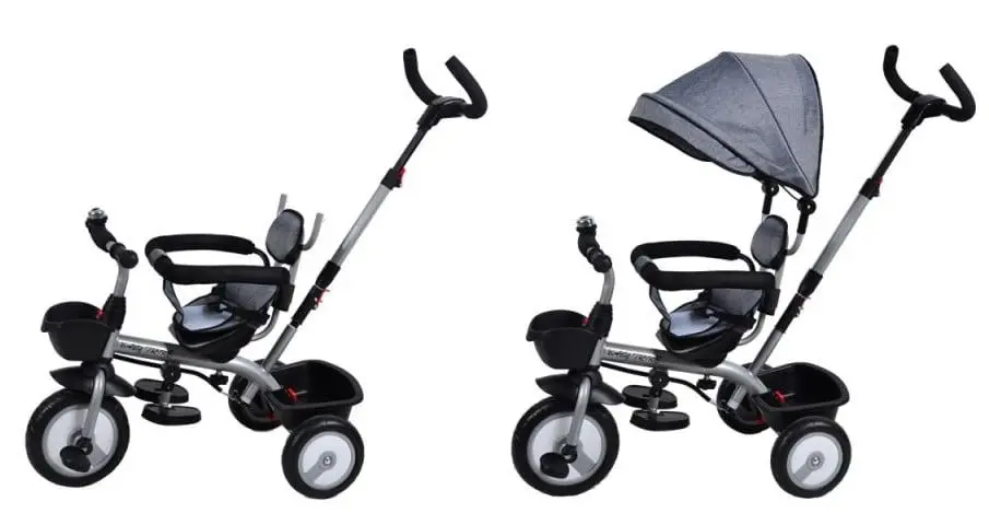 Трехколесный велосипед 4в1 BicyStar Baby Trike (Gray)