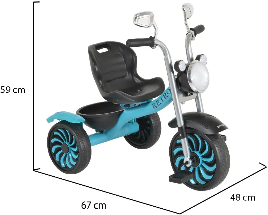Трехколесный велосипед Byox Retro (Blue) - 7