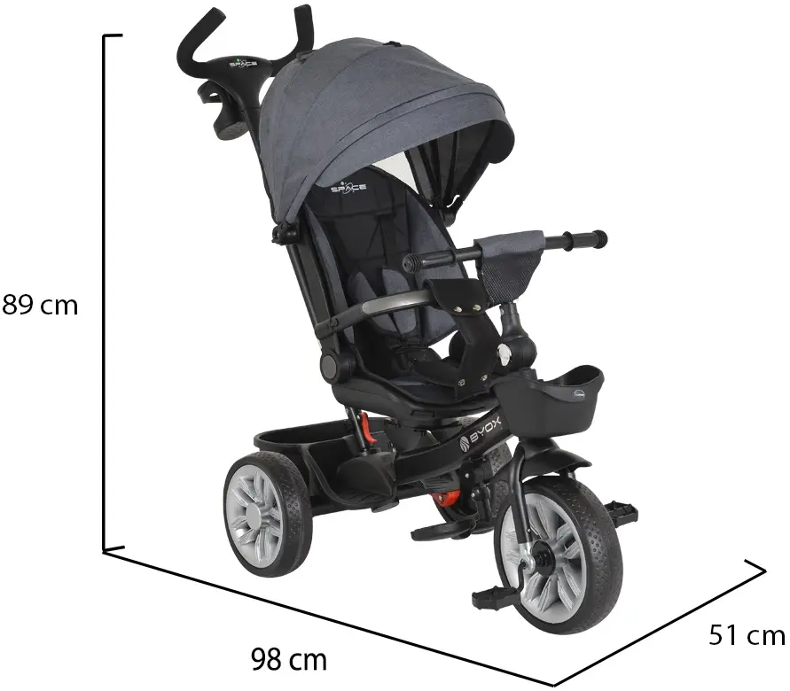 Tricicleta Byox Space (Grey)