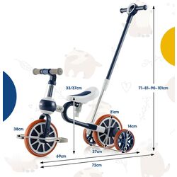 Tricicleta 4in1 Costway TS10070NY (Navy Blue) Thumb