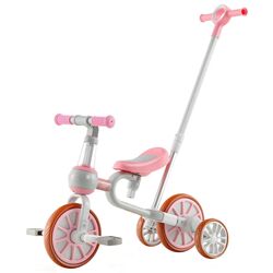 Трехколесный велосипед 4в1 Costway TS10070PI (Pink)