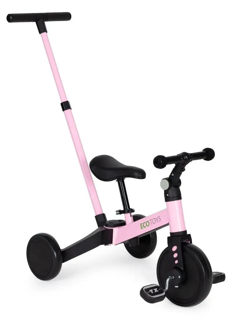 Трехколесный велосипед 2в1 Ecotoys YM-BT-6 (Pink) - 2