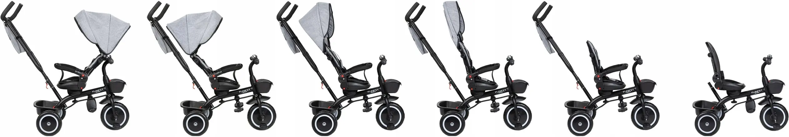 Трехколесный велосипед Funfit Kids Zippy (Grey) - 10