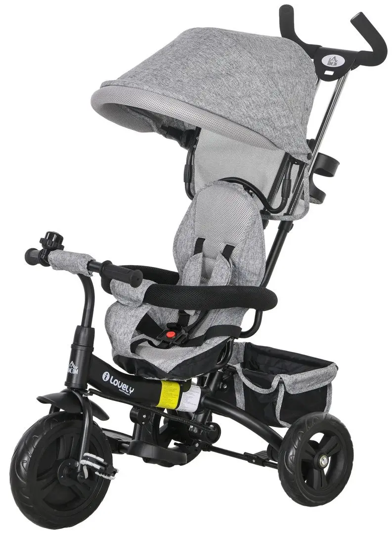 Tricicleta 6in1 Homcom 370-026V00GY (Grey)