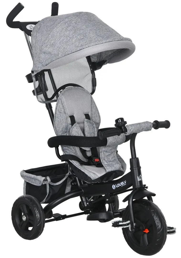 Tricicleta 6in1 Homcom 370-026V00GY (Grey)