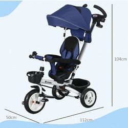 Трехколесный велосипед 6в1 Homcom 370-061V00DB (Blue) Thumb