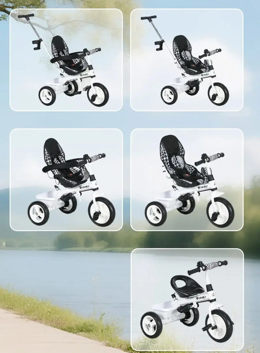 Tricicleta Homcom 370-025V01WT (White/Black) - 4