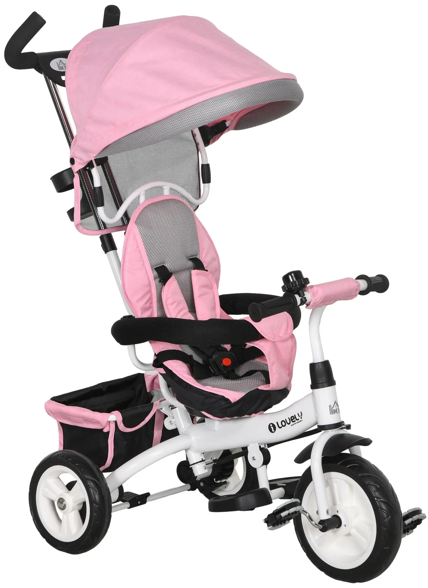 Tricicleta Homcom 370-026V00PK (Pink/White) - 2