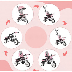 Tricicleta Homcom 370-026V00PK (Pink/White) Thumb