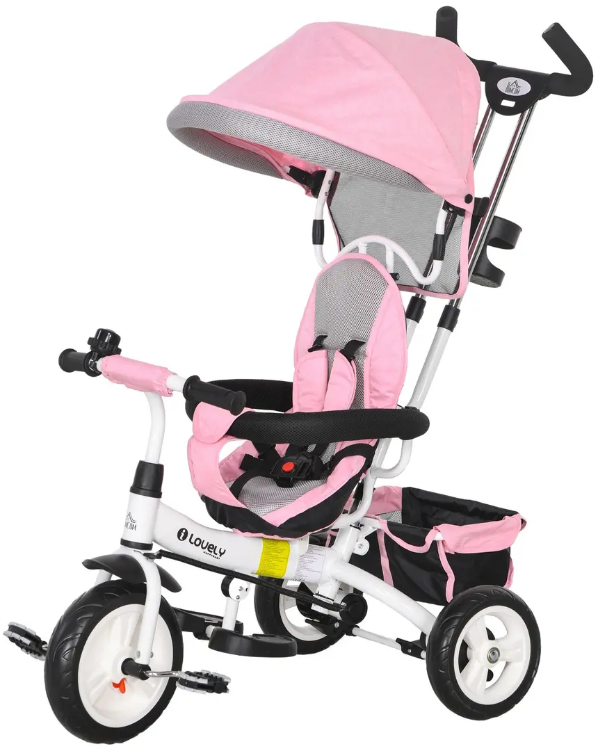 Tricicleta Homcom 370-026V00PK (Pink/White)