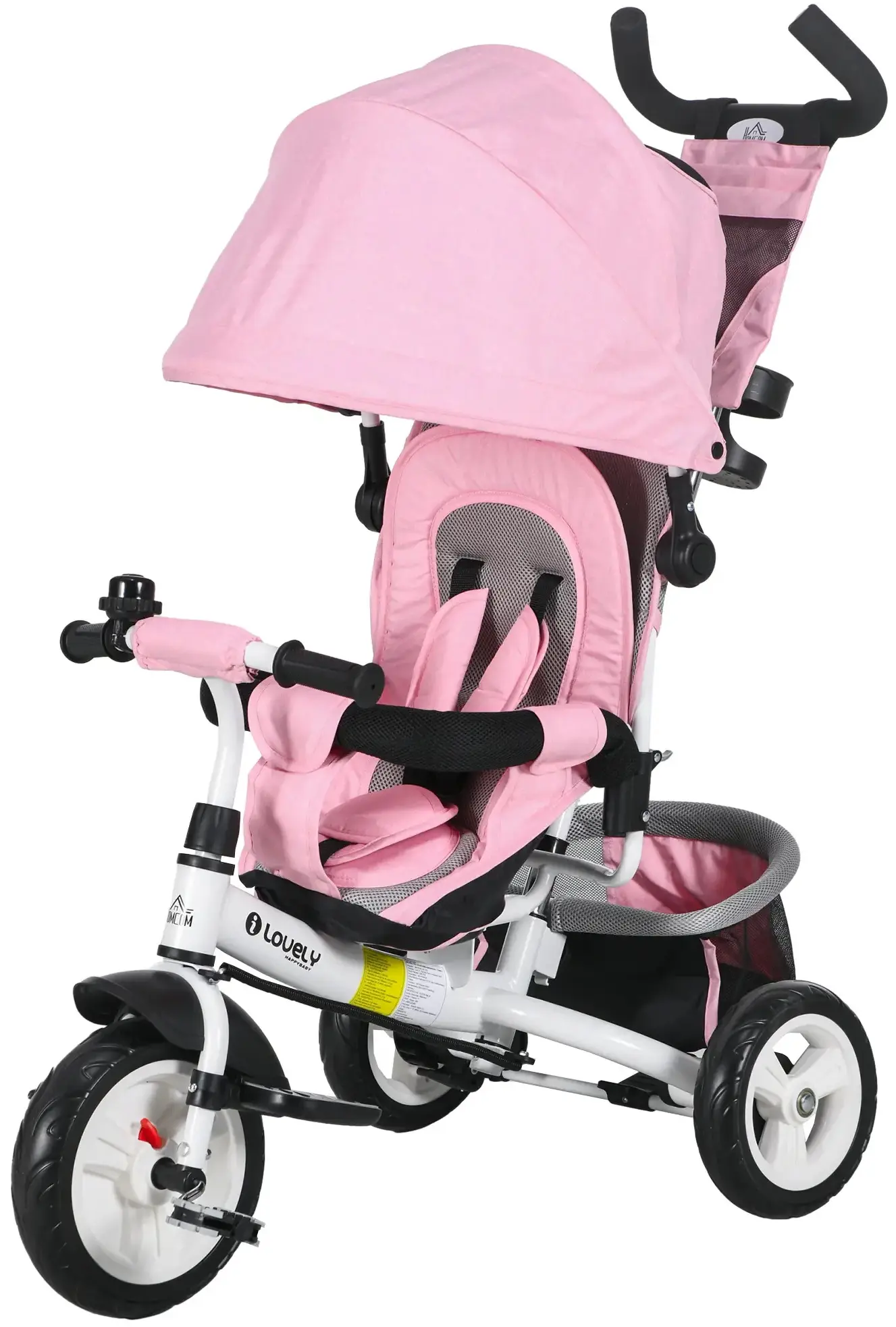 Tricicleta Homcom 370-027V00PK (Pink/White) - 2