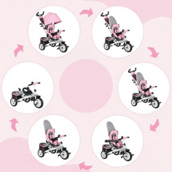 Tricicleta Homcom 370-027V00PK (Pink/White) Thumb