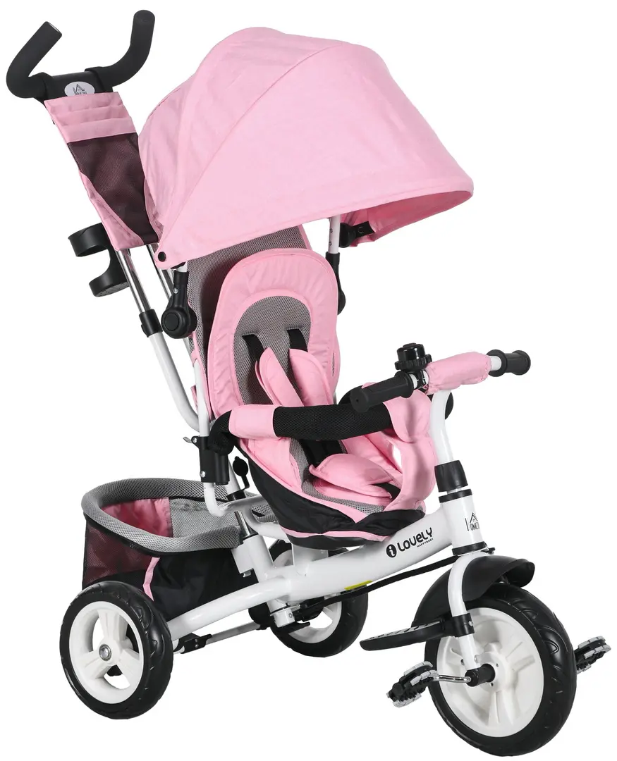 Tricicleta Homcom 370-027V00PK (Pink/White)