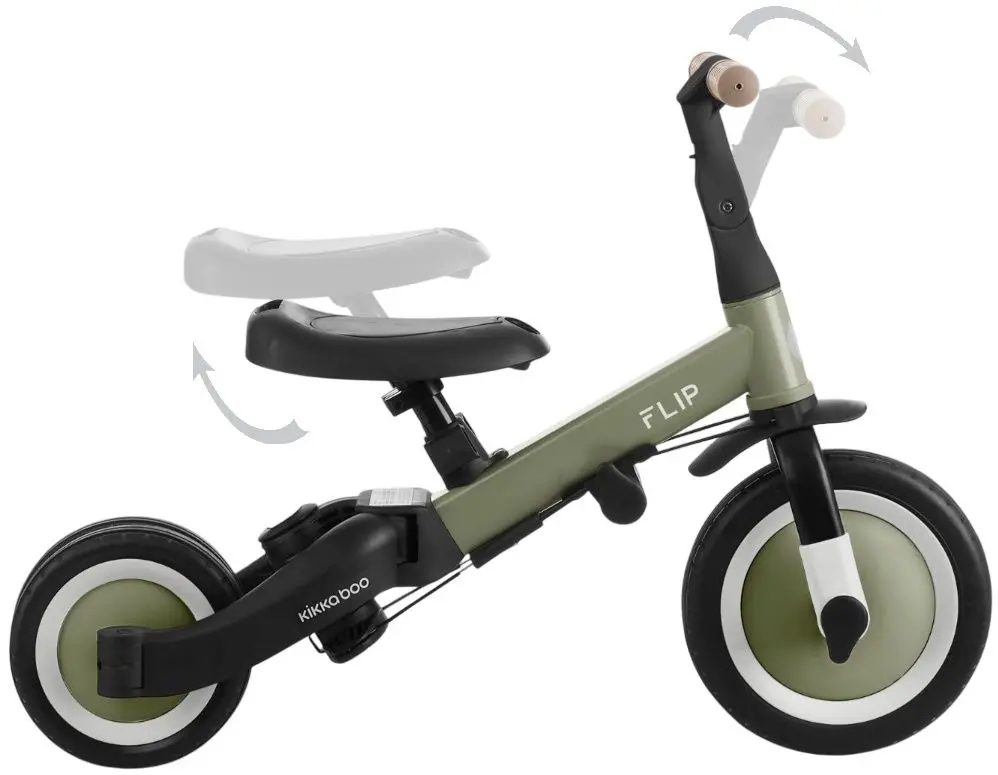 Tricicleta 5in1 KikkaBoo Flip (Army Green)