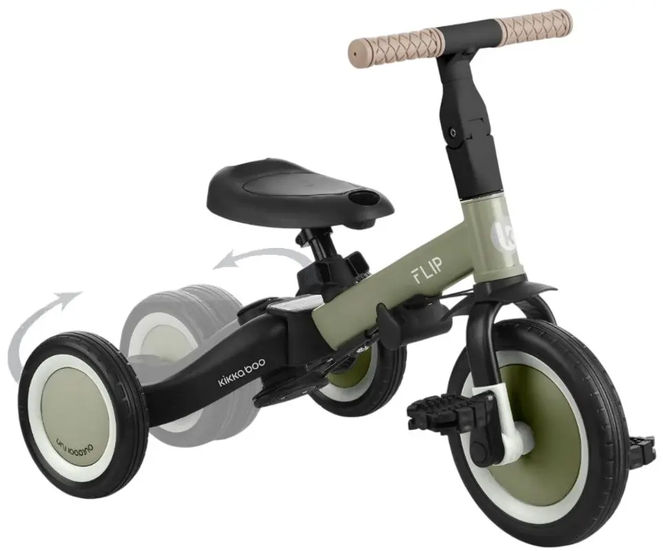 Tricicleta 5in1 KikkaBoo Flip (Army Green)