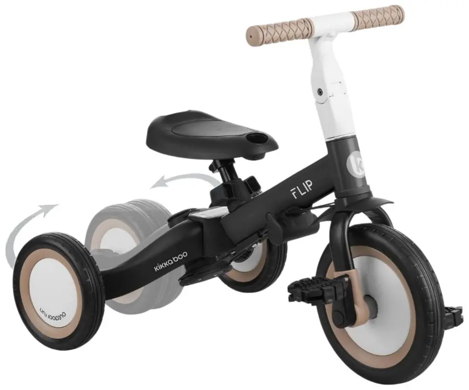 Трехколесный велосипед 5в1 KikkaBoo Flip (Black)