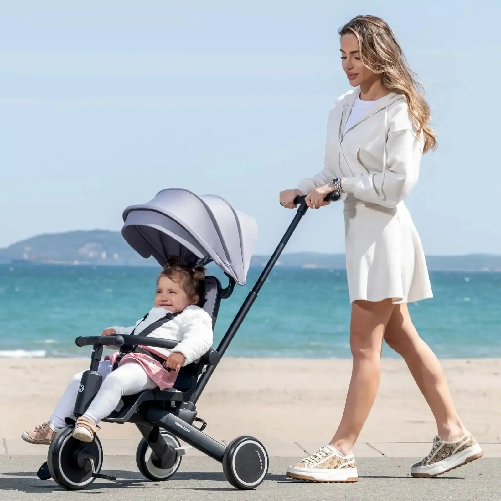 Tricicleta 8in1 Kikka Boo Trix 2 (Beige)