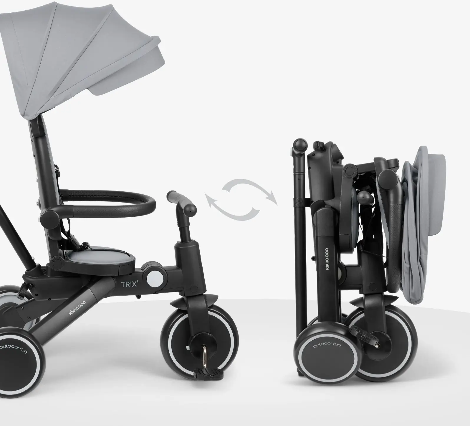 Tricicleta 8in1 Kikka Boo Trix 2 (Grey)