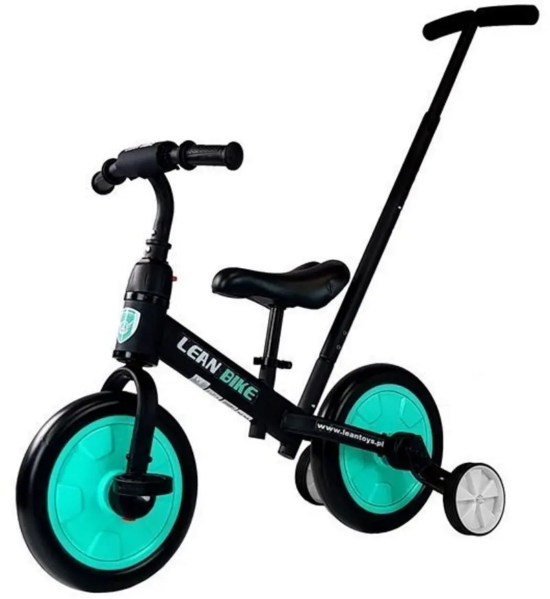 Трехколесный велосипед 3в1 Lean Bike 7679 (Black/Green)