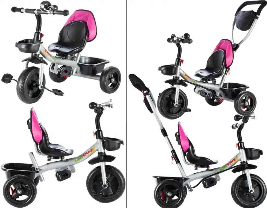 Tricicleta MalPlay 109347 (Pink/Black) - 6