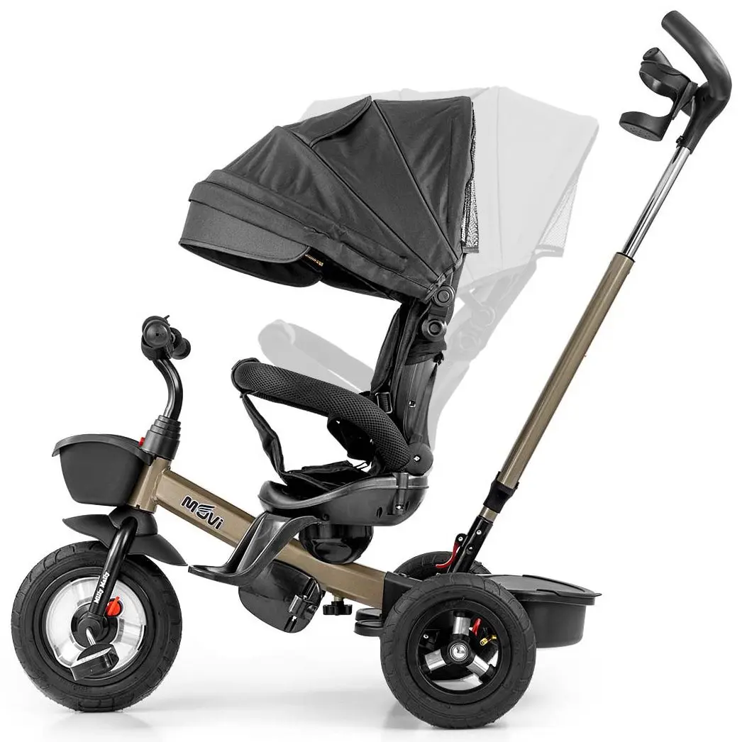 Tricicleta 5in1 Milly Mally Movi (Black/Gold) - 2