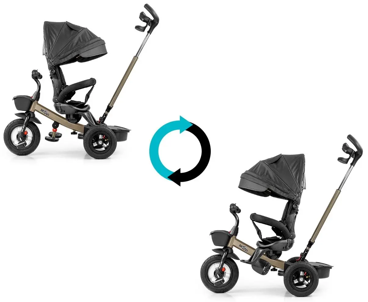 Tricicleta 5in1 Milly Mally Movi (Black/Gold) - 5